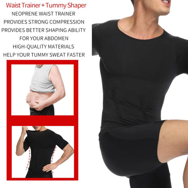 Men Slimming Body Shaper Belly Control Shapewear Man Shapers Modeling Underwear Waist Trainer Corrective Posture Vest Co