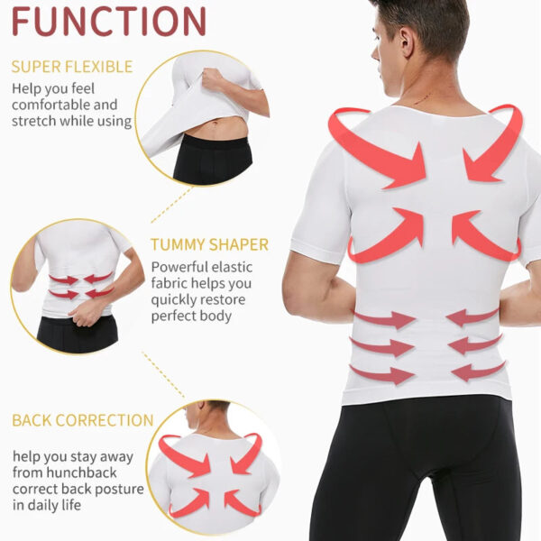 Men Slimming Body Shaper Belly Control Shapewear Man Shapers Modeling Underwear Waist Trainer Corrective Posture Vest Co