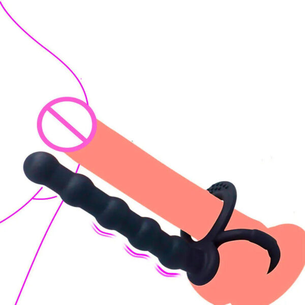 Double Penetration Anal Sex Toys For Men & Women - Dildo Penis Butt Plug, Anal Beads & Cock Ring for Delay Ejaculation