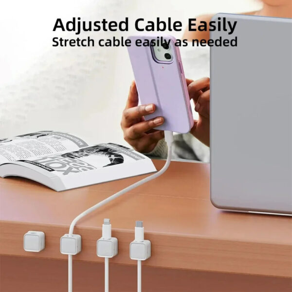 3/6PCS Portable Magnetic Cable Clips Desk Tidy Management Clips Cable Protector For Mouse Earphone Wire Organizer Cable