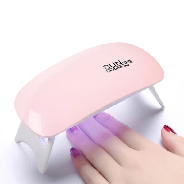 6W Mini Nail Lamp UV LED Gel Polish Cured Pink White Nail Dryer Machine Portable USB Cable Home Nails Dry Tool for Gel V