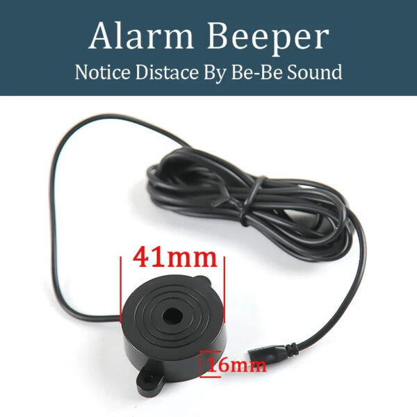 SINOVCLE 4 Sensors Buzzer 22mm Car Parking Sensor Kit Reverse Backup Radar Sound Alert Indicator Probe System 12V  Free