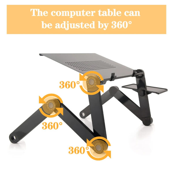 Adjustable Laptop Desk Stand Portable Aluminum Ergonomic Lapdesk For TV Bed Sofa PC Notebook Table Desk Stand With Mouse