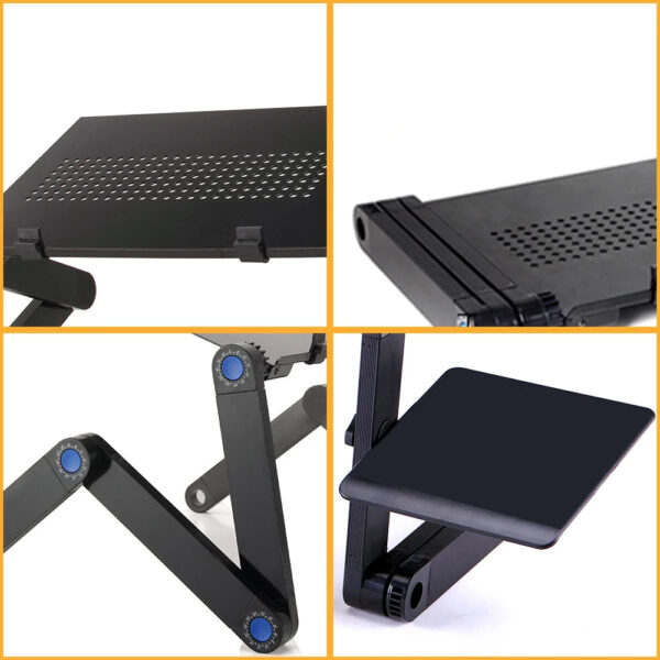 Adjustable Laptop Desk Stand Portable Aluminum Ergonomic Lapdesk For TV Bed Sofa PC Notebook Table Desk Stand With Mouse