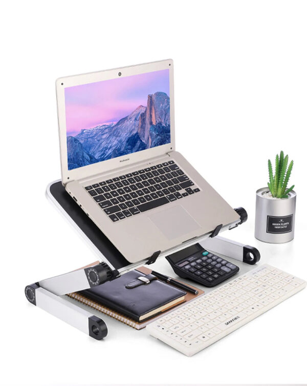 Adjustable Laptop Desk Stand Portable Aluminum Ergonomic Lapdesk For TV Bed Sofa PC Notebook Table Desk Stand With Mouse