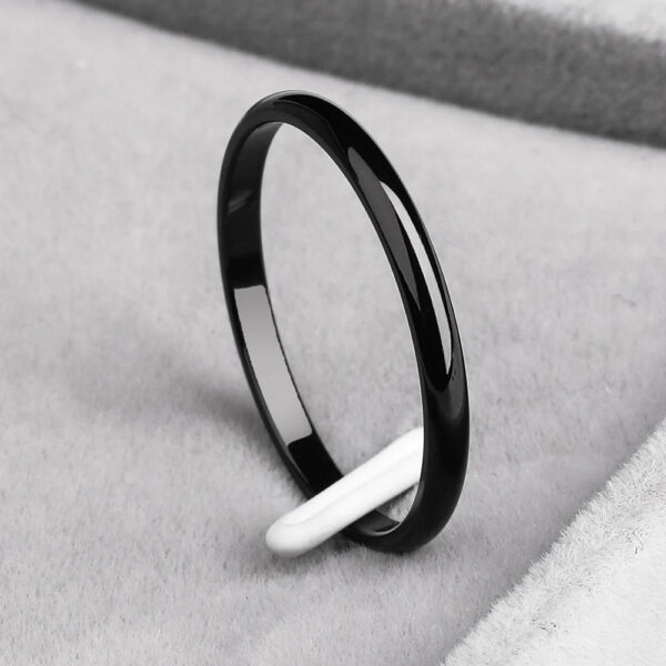 Ramos Stainless Steel Rings Rose Gold Anti-allergy Smooth Simple Wedding Couples Rings Bijouterie