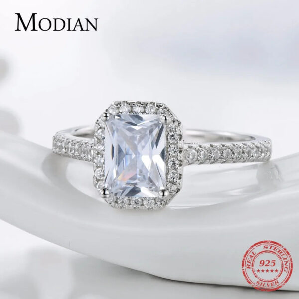 R&J 925 Solid Silver Rings For Women Wedding Jewelry Bijoux AAAAA zirconia vintage Accessories Engagement Bague Bijouter