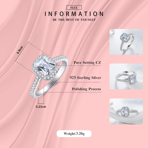 R&J 925 Solid Silver Rings For Women Wedding Jewelry Bijoux AAAAA zirconia vintage Accessories Engagement Bague Bijouter