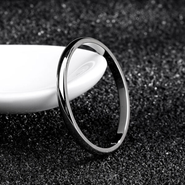 Ramos Stainless Steel Rings Rose Gold Anti-allergy Smooth Simple Wedding Couples Rings Bijouterie