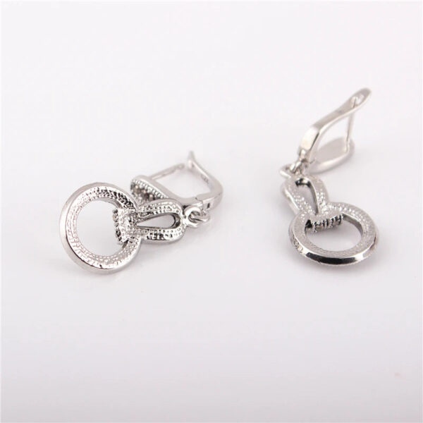 Ajojewel Brand Black CZ Women Geometric Earrings Vintage Jewelry Female Gift Bijouterie Costume Jewellery