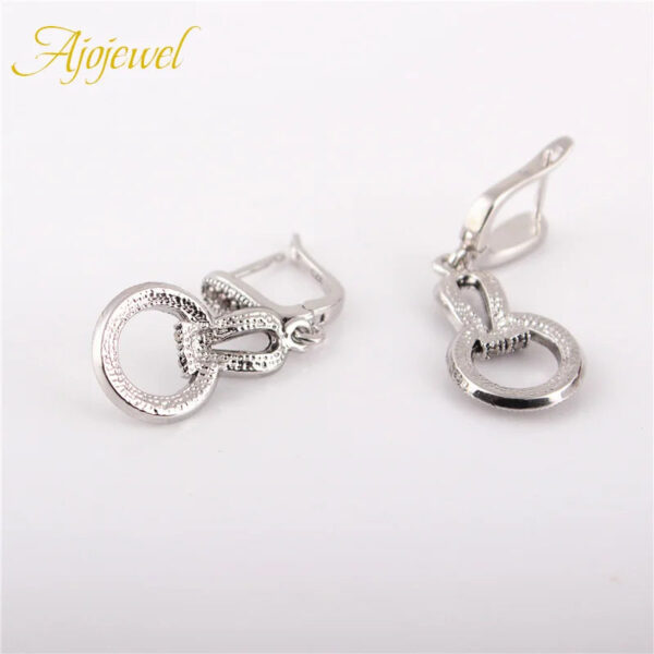Ajojewel Brand Black CZ Women Geometric Earrings Vintage Jewelry Female Gift Bijouterie Costume Jewellery