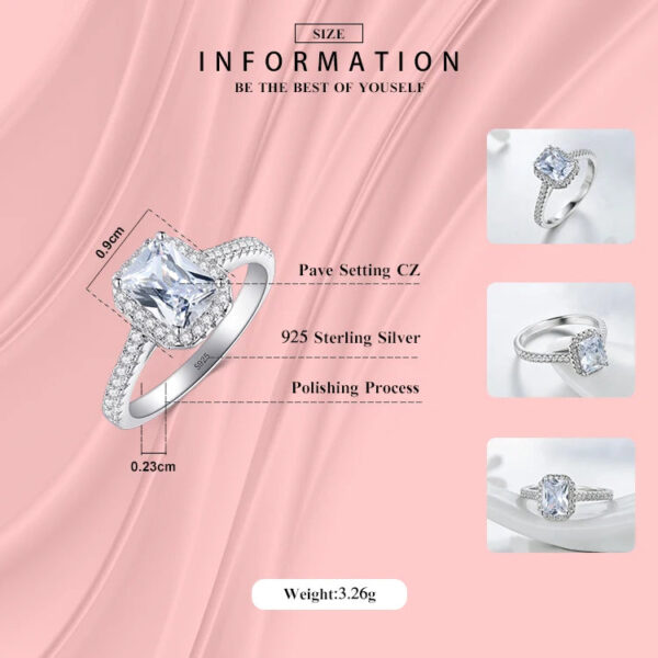 R&J 925 Solid Silver Rings For Women Wedding Jewelry Bijoux AAAAA zirconia vintage Accessories Engagement Bague Bijouter