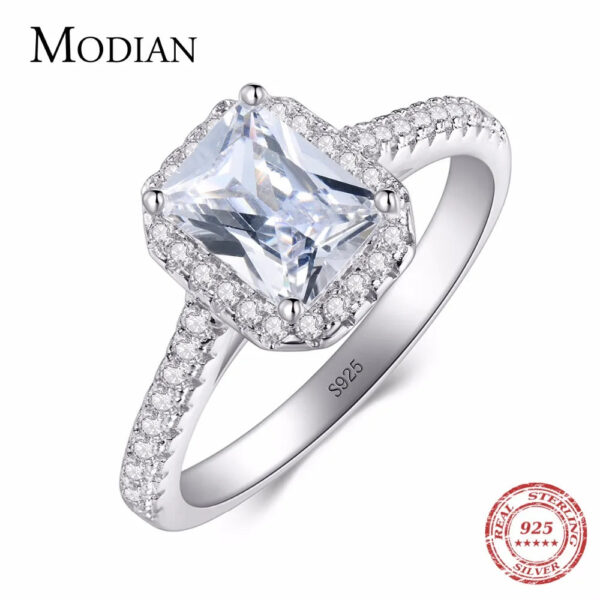 R&J 925 Solid Silver Rings For Women Wedding Jewelry Bijoux AAAAA zirconia vintage Accessories Engagement Bague Bijouter