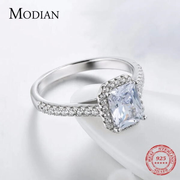 R&J 925 Solid Silver Rings For Women Wedding Jewelry Bijoux AAAAA zirconia vintage Accessories Engagement Bague Bijouter