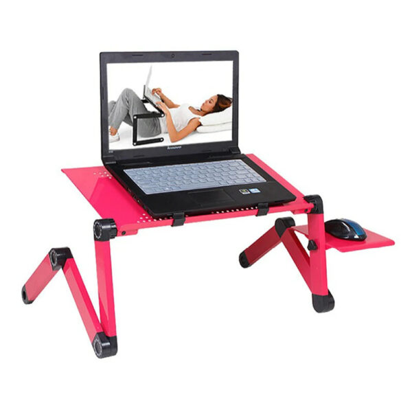 Adjustable Laptop Desk Stand Portable Aluminum Ergonomic Lapdesk For TV Bed Sofa PC Notebook Table Desk Stand With Mouse