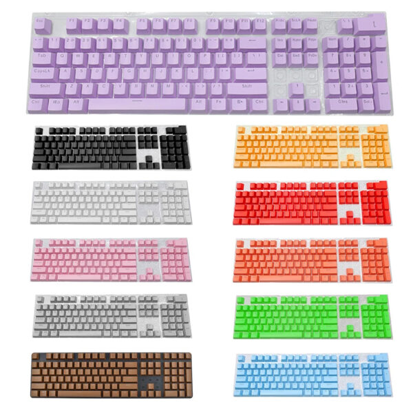104pcs ABS Universal Mechanical Keyboard Keycaps Ergonomic Blank Keycaps For Cherry MX Keyboard Replacement Backlit Key