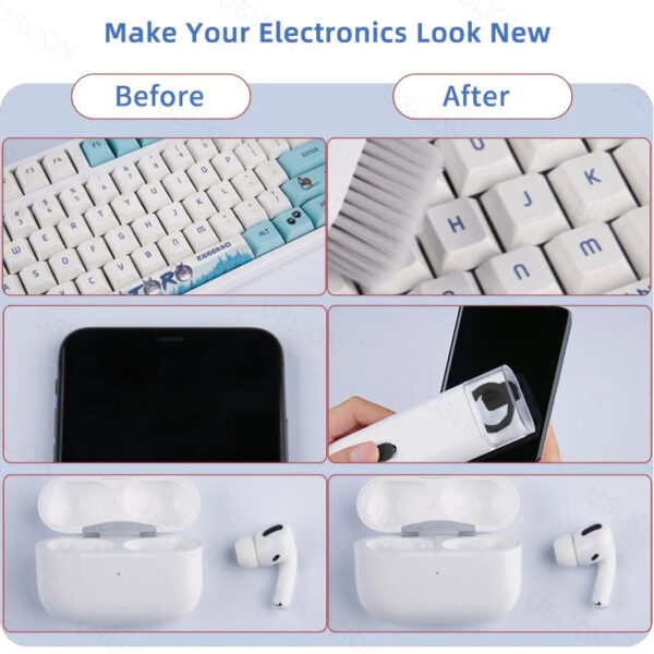 7-in-1 Cleaner Kit Computer Keyboard Cleaner Brush Kit Earphone Cleaning Pen For AirPods Headset Phone Clean Tools Keyca