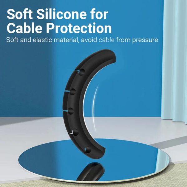 NNBILI Cable Holder Clips Cable Organizer Silicone USB Cable Winder Management Clips Self Adhesive for Mouse Keyboard He