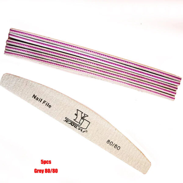 5Pcs/Lot Nail File Mix Color Limas 80/100/150/180/240 Grit Professional Sandpaper Cuticle Remover Buffer Files Manicure