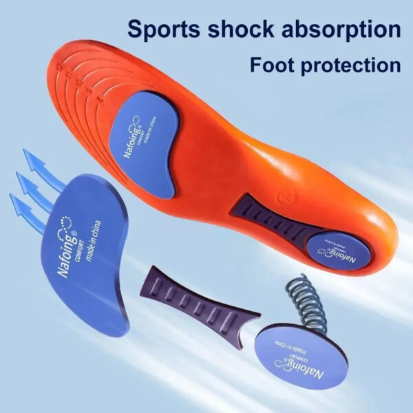 1 Pair New Sports Elasticity Insoles Elasticity Shock Absorption Breathable Running Insoles
