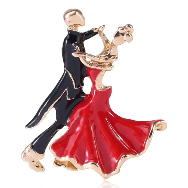 Dancing Princes Dancer Enamel Brooches for Women Men Pin Bijouterie Corsage Clothing Dress Fashion Party Wedding Jewelry