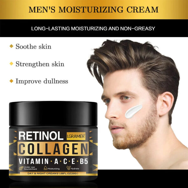 Men's Retinol Collagen Face Cream Skincare Moisturizing Brightening Hydrating Smooth Wrinkles Firming Facial Face Men Sk