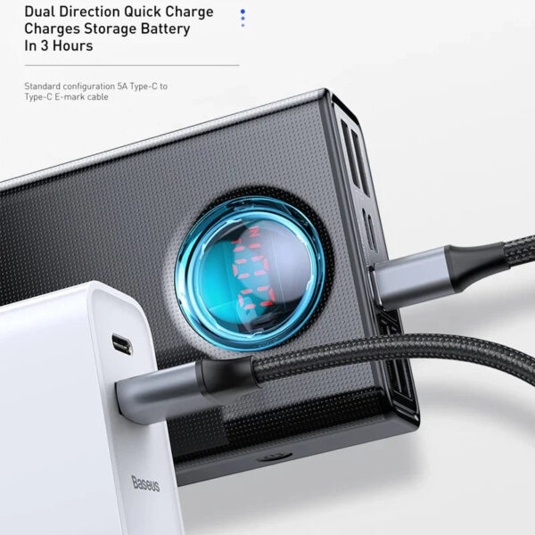 Baseus Power Bank 30000mAh 65W PD3.0 Quick Charging 3.0 FCP SCP Portable External For iPhone 14 12 13 Laptop Tablet Powe