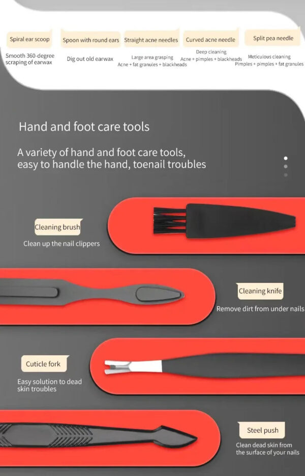 Nail Clipper Set Set Convenient Beauty Tools Nail Clipper Manicure Nail Trimmer Pedicure Knife Ear Peeling Knife Nail Ma