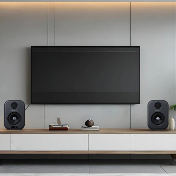 AIYIMA S400 Audio 80W Bookshelf Active Speakers Studio Monitor 3 Inch Bluetooth USB DAC HiFi Home Subwoofer Music System
