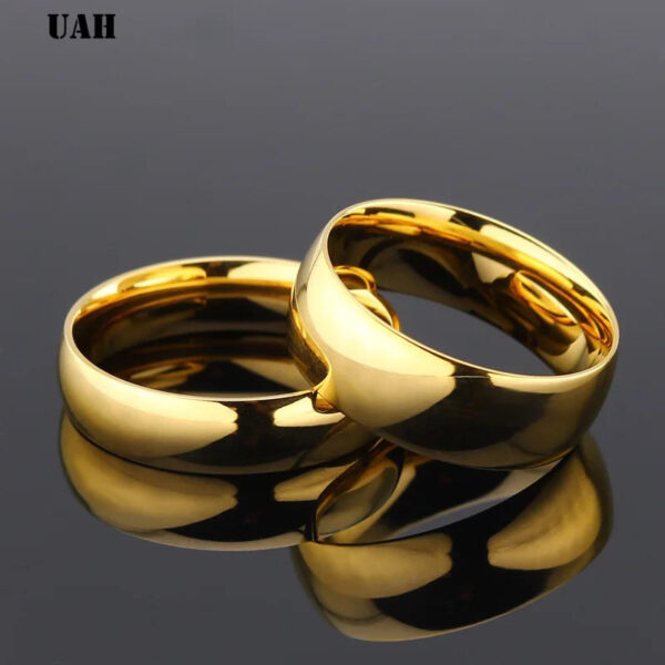 español  inglés  francés UAH  Stainless Steel Rings Rose Gold Anti-allergy Smooth Simple personalized custom Wedding Couples Rings Bijouterie 116 / 5.000 Anillos de acero inoxidable UAH Oro rosa Antialérgicos Suaves Sencillos Personalizados Anillos de Boda para Parejas Bisutería