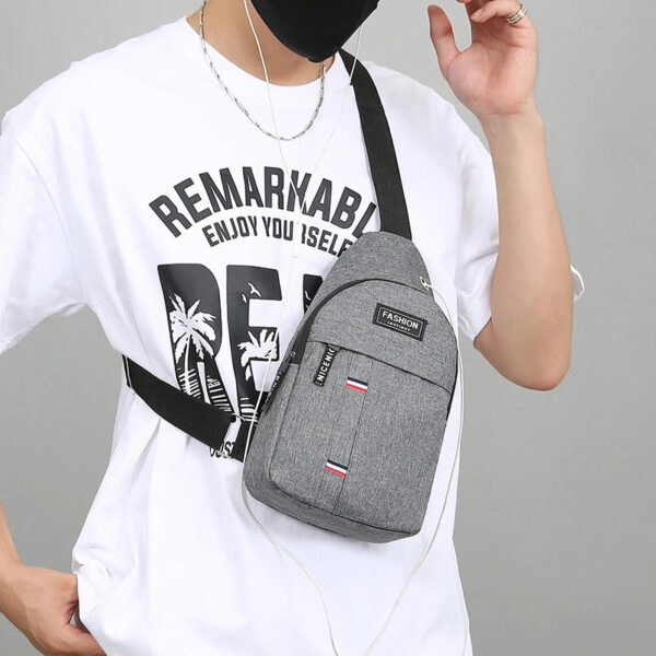 Chest Bag Men's One Shoulder Crossbody Bag Large Capacity Outdoor Sports And Leisure Fashion Small Shoulder Bag Large Ca