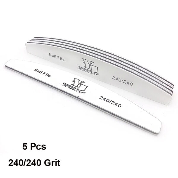5Pcs/Lot Nail File Mix Color Limas 80/100/150/180/240 Grit Professional Sandpaper Cuticle Remover Buffer Files Manicure