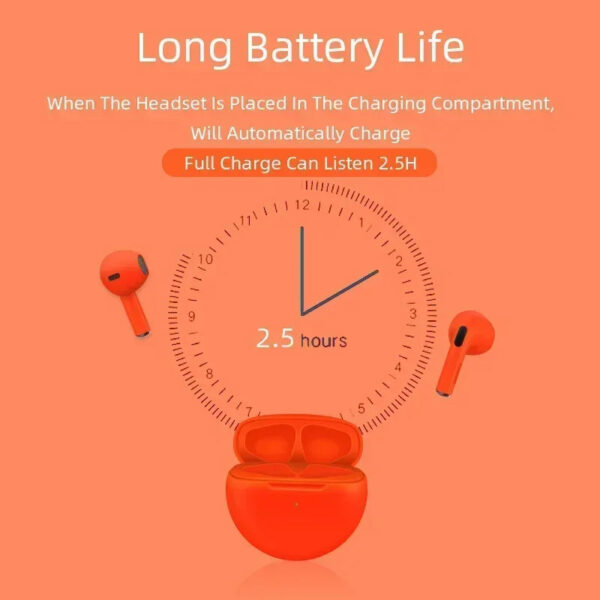NEW Original Air Pro 6 TWS Wireless Headphones Fone Bluetooth Earphones Mic Pods In Ear Earbuds Earbuds Sport Headset Fo