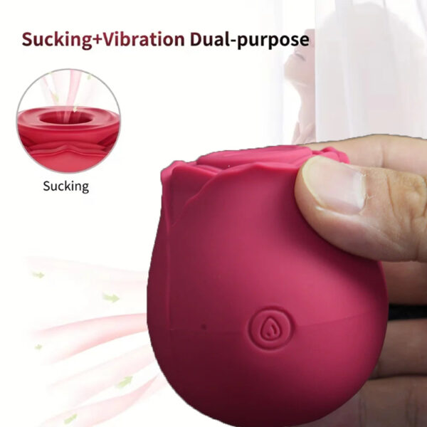 Rose Shape Vagina Sucking Vibrator Intimate Good Nipple Sucker Oral Licking Clitoris Sex Stimulator G Spot Vibrators for