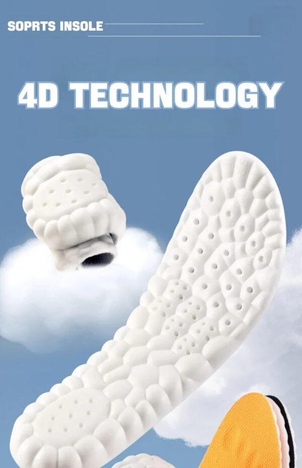 1Pair 4D Soft Shoes Insoles for Feet Plantar Fasciitis Insole Arch Support Orthopedic Inserts Sports Shock Absorption Sh