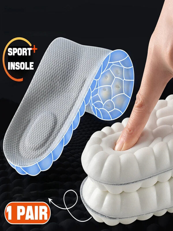 1Pair 4D Soft Shoes Insoles for Feet Plantar Fasciitis Insole Arch Support Orthopedic Inserts Sports Shock Absorption Sh