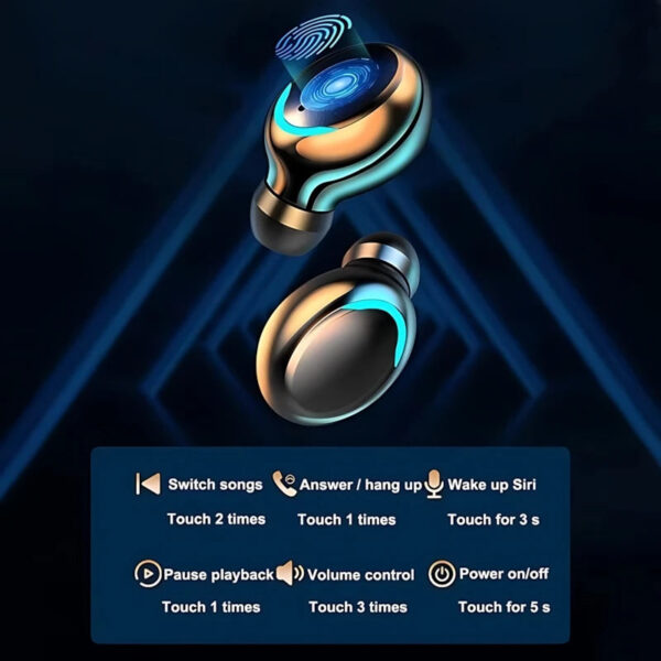 NEW F9 Upgrade TWS Bluetooth Earphones Wireless Headphone 9D Stereo Sports Waterproof Earbuds Headset With Microphone Fo