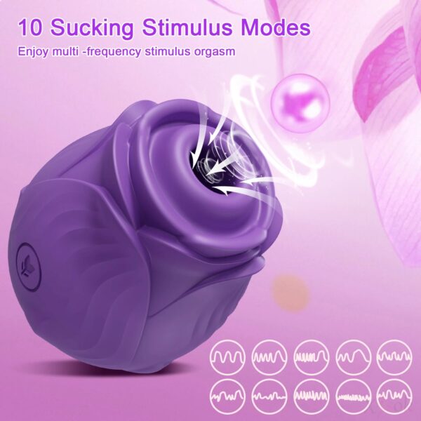 Sucking Rose-Toys Vibrator for Women Tongue Licking Oral Nipple Clitoris Vacuum Stimulator Female Sex Toys Goods for Adu