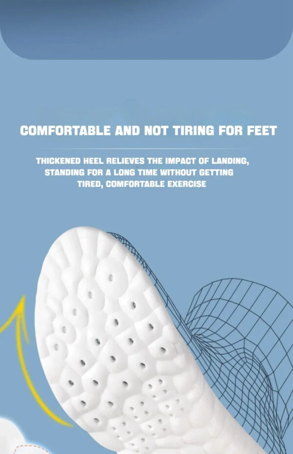 1Pair 4D Soft Shoes Insoles for Feet Plantar Fasciitis Insole Arch Support Orthopedic Inserts Sports Shock Absorption Sh