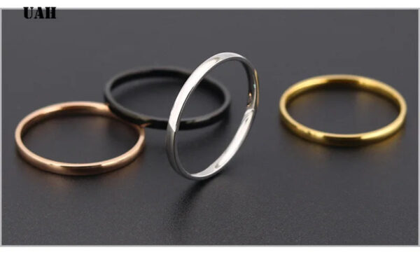 español  inglés  francés UAH  Stainless Steel Rings Rose Gold Anti-allergy Smooth Simple personalized custom Wedding Couples Rings Bijouterie 116 / 5.000 Anillos de acero inoxidable UAH Oro rosa Antialérgicos Suaves Sencillos Personalizados Anillos de Boda para Parejas Bisutería