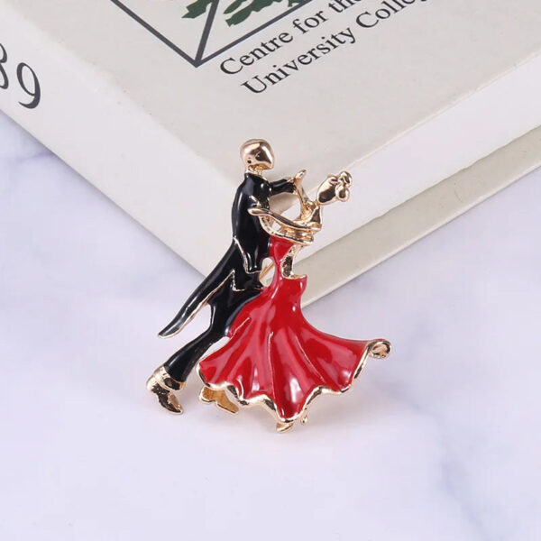 Dancing Princes Dancer Enamel Brooches for Women Men Pin Bijouterie Corsage Clothing Dress Fashion Party Wedding Jewelry