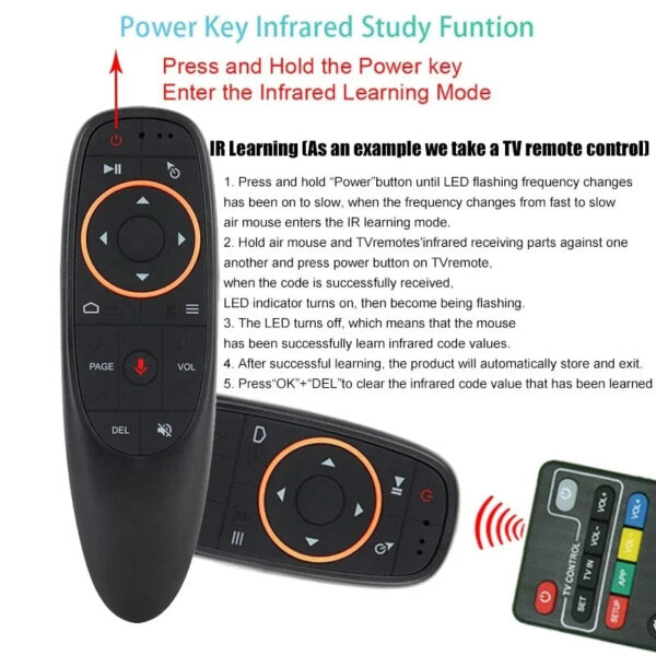 G10S Mouse Remote Control Voice Remote Control 2.4G RF USB Wireless Remote Control With 6-axis Gyroscope For PC Smart An