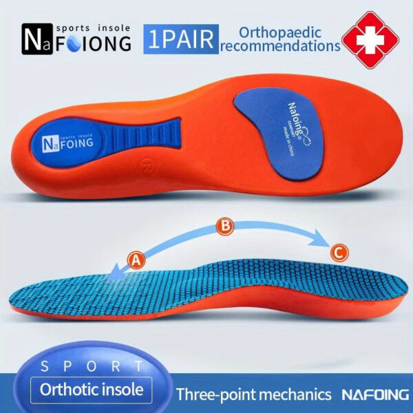 1 Pair New Deodorant Breathable Sports Insoles For Shoes Sole Technology Shock Absorption  Running Insoles