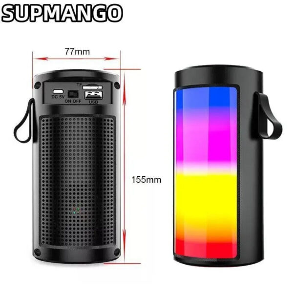 1201 High Power Wireless Bluetooth Speakers Powerful Portable Sound Box Subwoofer Car Audio Bass Player Sound System LED
