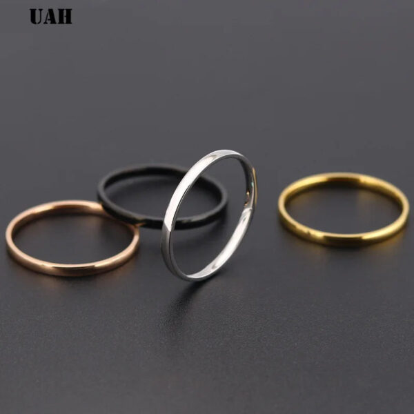español  inglés  francés UAH  Stainless Steel Rings Rose Gold Anti-allergy Smooth Simple personalized custom Wedding Couples Rings Bijouterie 116 / 5.000 Anillos de acero inoxidable UAH Oro rosa Antialérgicos Suaves Sencillos Personalizados Anillos de Boda para Parejas Bisutería