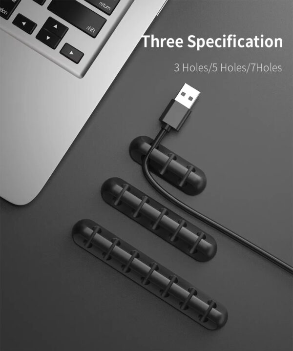NNBILI Cable Holder Clips Cable Organizer Silicone USB Cable Winder Management Clips Self Adhesive for Mouse Keyboard He
