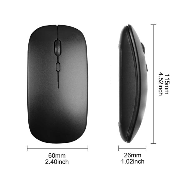 Portable Wireless Mouse Bluetooth-compatible 2.4GHz Dual Modes Computer Mice with Nano Receiver for Notebook PC Laptop M