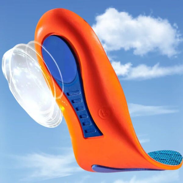 Orthopedic Sports Elasticity Insoles For Shoes Sole Unisex Technology Shock Absorption Breathable Running Insoles