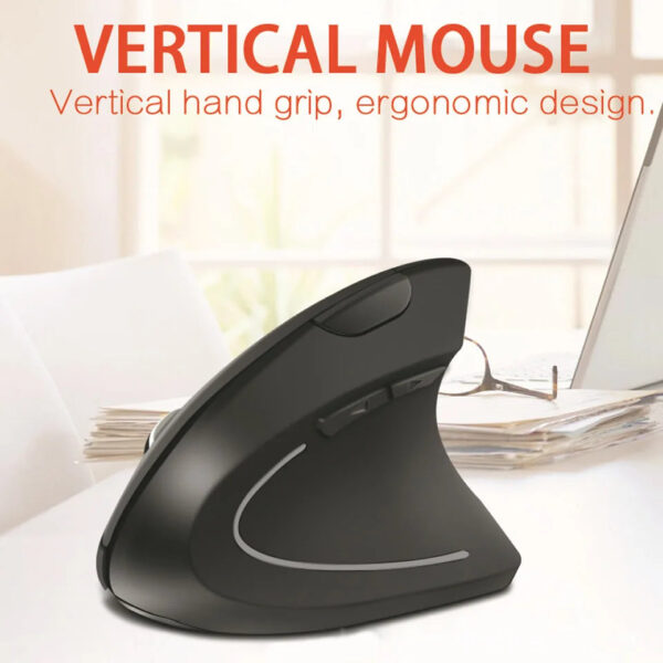 Vertical Wireless USB Mouse Ergonomic Rechargeable Portable PC Gamer For Computer Laptop Notebook Mause Gaming Accessori