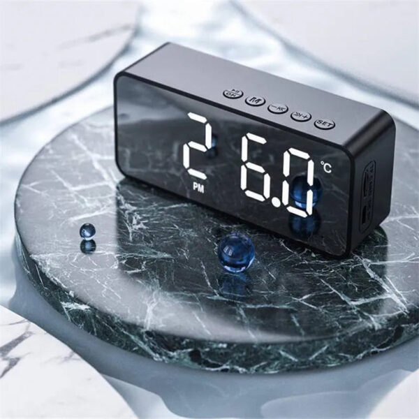 Wireless Bluetooth Speaker Small Mini Alarm Clock Portable Cannon Mini Voice Broadcast the Card Instert Vehicular Audio
